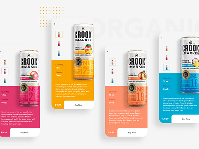 Crook & Marker | Be Unbound abstract alcohol app beer branding clean color design flat flat design minimal organic shopping typography ui ux