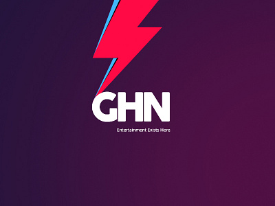 GHN logo design branding color colorful entertainment entertainmentcenter ghn logo logoimspirations logotype media thunder trending