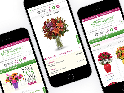 ferns.n.petals Mobile App UI! flowers fnp graphicdesign interaction mobile uidesign userexperience userinterface uxdesign xd