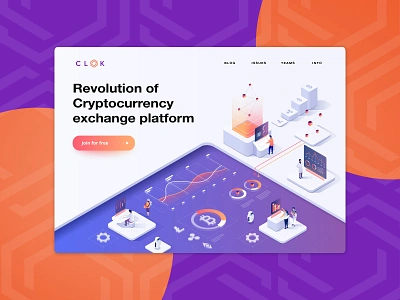 Clok | Homepage Design blockchain branding homepage illustration latestui logo mobile design ui ui dashboard ui trends uipractice uiux userexperiance userinterface ux ux ui design uxdesign uxigers uxinspiration web design