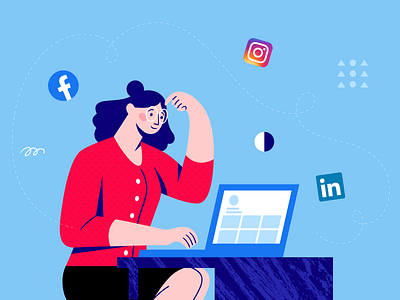 Social Media Design Tips Illustration