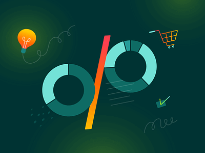 Survey Illustration business charts design designer flat graphic green illustration illustrator logo marketing neon percentage shopping statistics study style survey vector visual