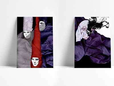 Posters color design illustration mask people portrait poster texture