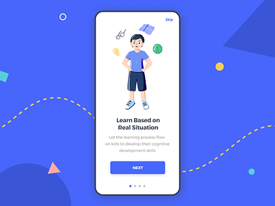 Kid's Learning App Illustration & Onboarding boy branding brush design illustration ui ux