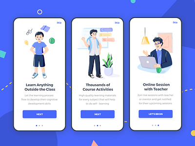 Onboarding Education App class education illustrations onboarding onboarding illustration onboarding ui uidesign visual design