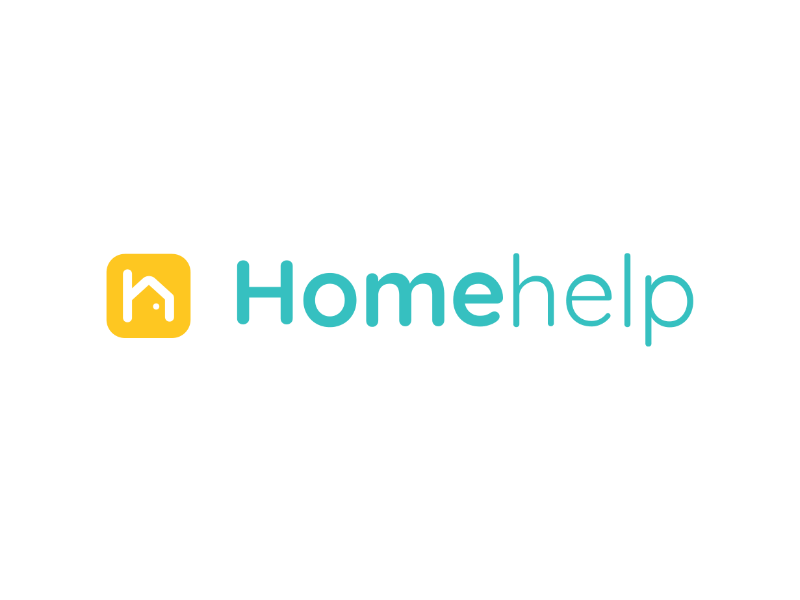 Homehelp Animated Logo animation branding gif home home app logo motion splash screen startup logo tech company tech logo