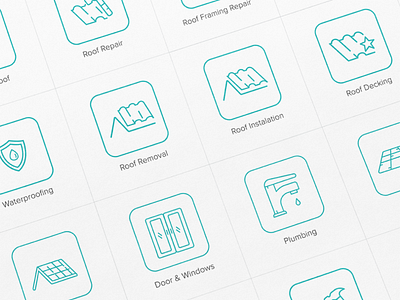 Homehelp Icon Set for Homehelp App home app home icon home maintenance icon icon design icon set line art symbol