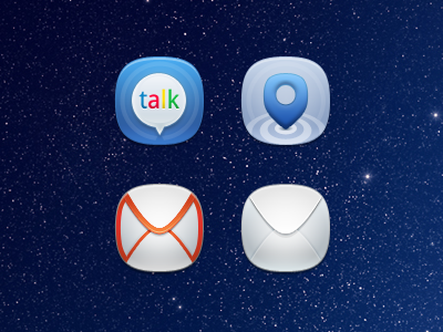 4 icons gmail gtalk icon icons mail maps ui