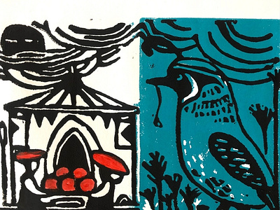 Woodcut/ Quail