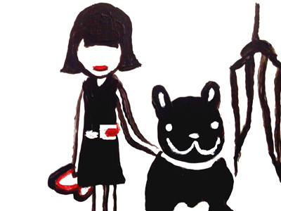 Girl And Dog