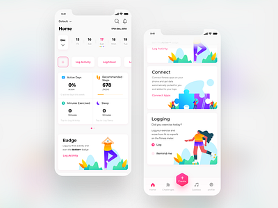 Health App & Fitness app design design health app ui user experience user interface ux