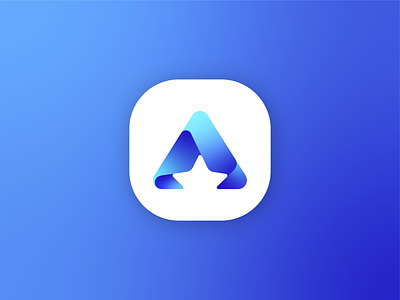 A + Star App Icon app design app icon app icon design clean logo logo design minimal ui