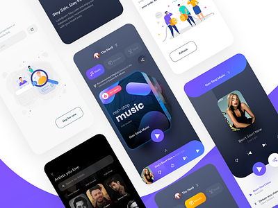 Honcho | Everything Groups app design app ui app ui design cards cards ui gradient minimal music player ui ui design ux