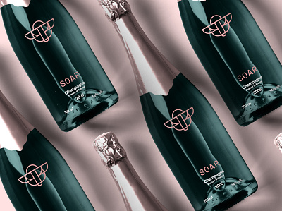 Soar | Champagne Bottle Design brand design brand identity design branding design logo logo design minimal packaging packaging design