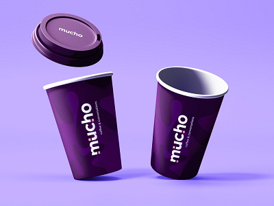 Mucho | Coffee Cups brand identity design branding design logo logo design minimal packaging packaging design