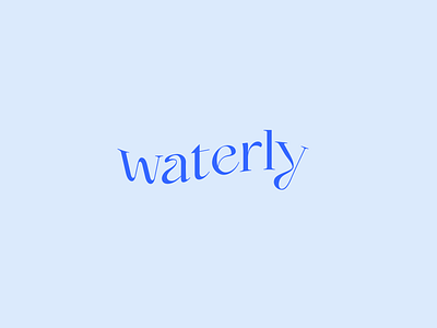 Waterly brand design brand identity design branding design logo logo design minimal typography