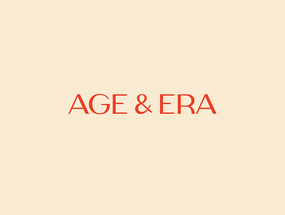 Age & Era Logotype brand design brand identity design branding design logo logotype logotype design typography