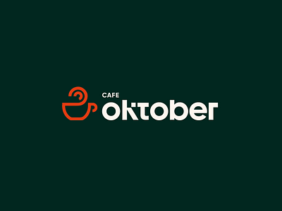 Cafe Oktober Logo Design brand design branding logo logo design logomark logotype minimal typedesign typography