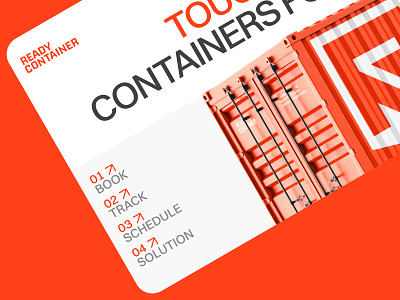 Web Design for Ready Container brand design branding container design graphic design minimal orange orange ui ui uiux web design website