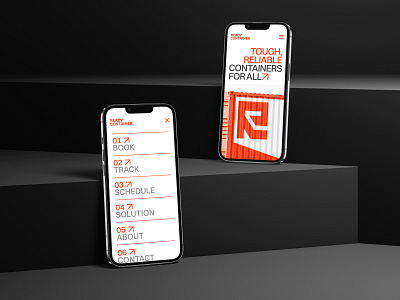 Responsive Website for Ready Container brand design brand identity design branding design graphic design logo minimal mobile orange ui responsive ui web design website