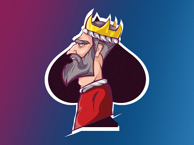 king design illustration logo vector