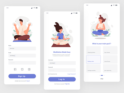 Onboarding for a meditation App