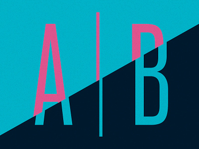 A | B a aqua b blue diagonal half line pink split teal testing