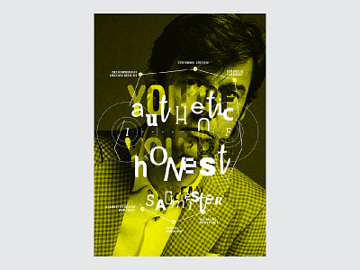 You're Authentic if You're Honest designoholic poster design quote stefan sagmeister typography