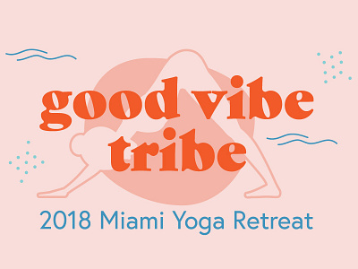 Good Vibe Tribe Logo design fitness logo trendy yoga