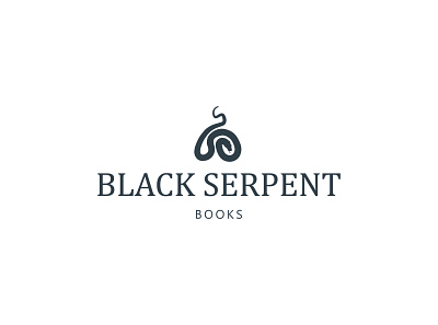 Black Serpent Books branding logo logo design minimal monochrome serpent vector