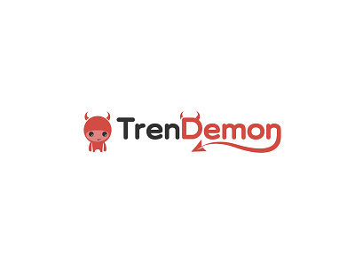 TrenDemon Logo character icon illustration logo logo design red logo vector