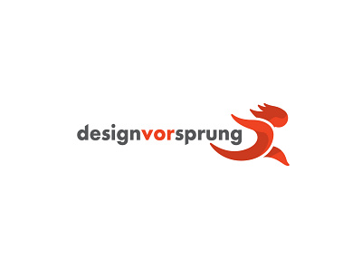 DesignVorSprung design agency logo logo logo design orange logo running running logo running man vector