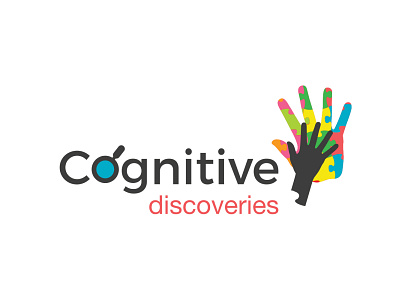 Cognitive Discoveries abstract logo hands illustration logo design puzzle logo vector