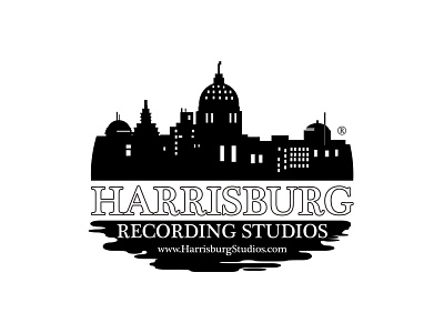 Harrisburg branding city vector design illustration logo logo design ripple effect silhouette vector