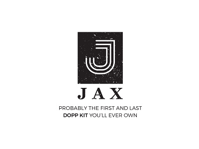 Jax dopp kit logo flat design grunge font j letter logo