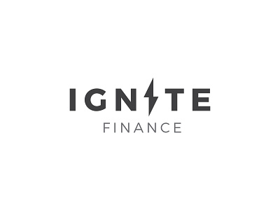 Ignite branding design finance ignite ignition illustration logo design money shock typography
