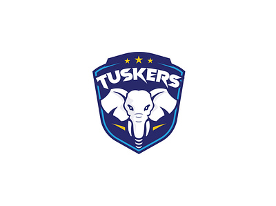 Tuskers Sports Academy drawing elephant elephant logo emblem illustration logo logo design sports logo tusker vector
