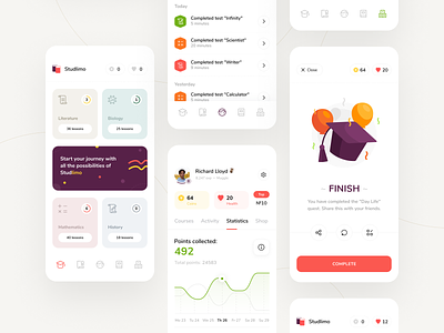 Studlimo - UI Map app dashboard design education interface learning product saas session student study toglas ui ux