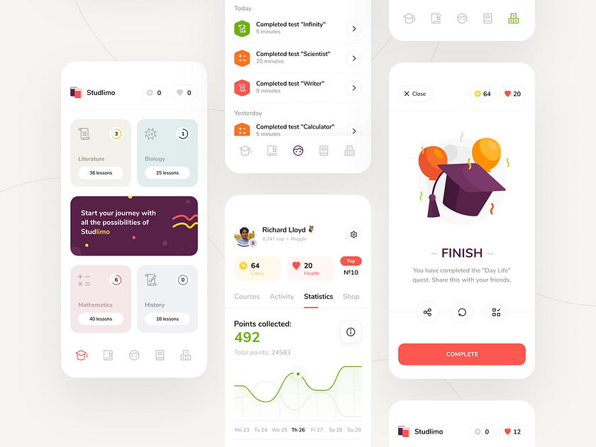 Studlimo - UI Map by Vlad Ermakov for Toglas Studio on Dribbble