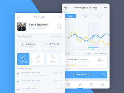 Sport Application app fireart fireart studio fitness mobile sport ui ux