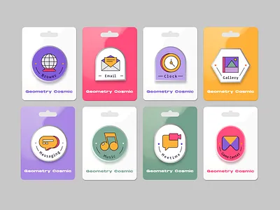 Magician universe geometry animation design icon ui ux