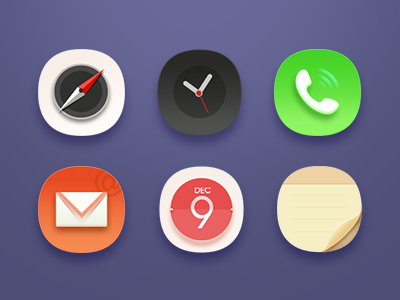icons china clock ios mail note phone theme