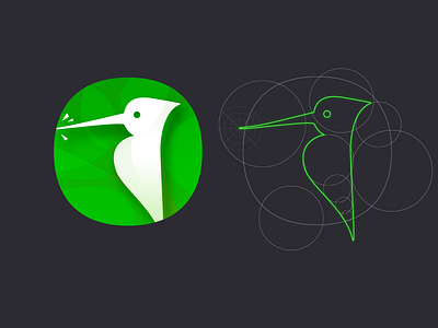 Capture logo bird bug capture find green icon tree