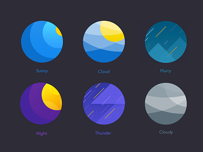 weather icon cloud flurry icon night sunny weather