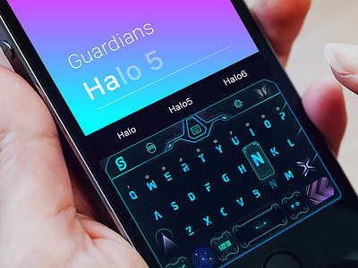 input keyboard for Halo5 app dribbble keyboard ui ux