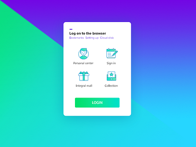 The popup of browser user login by JAoreo on Dribbble