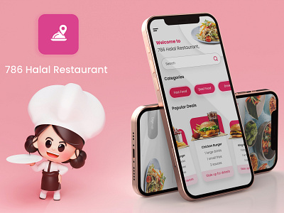 786 Halal Restaurant App Design