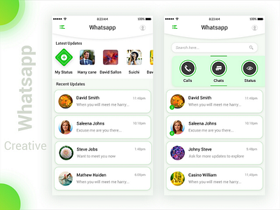 WhatsApp redesign challenge app design whatsapp