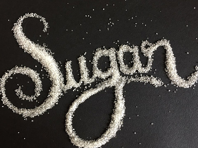 Writting with sugar lettering