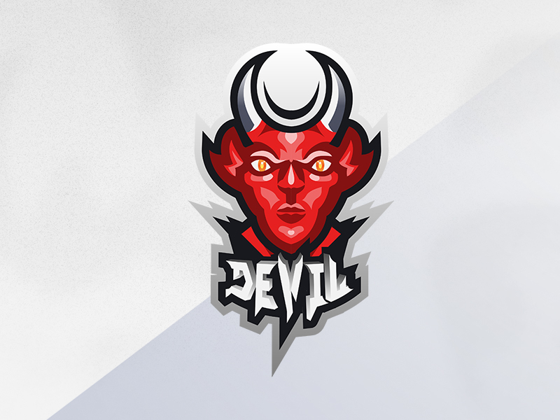 Placeit - Gaming Logo Template with a Graphic of a Devil Smoking